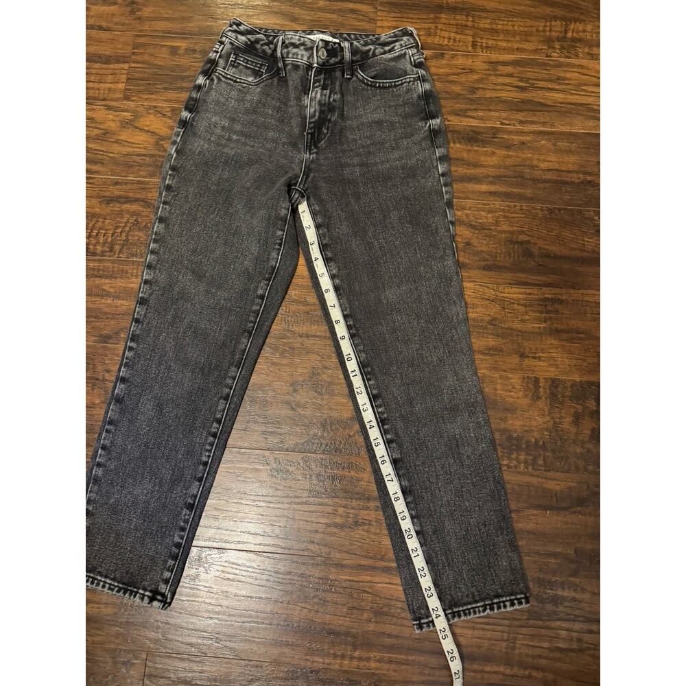 Pacsun Jeans Womens 24 S Dark Black Denim Pants Mom Cotton Tapered Casual - Picture 7 of 9